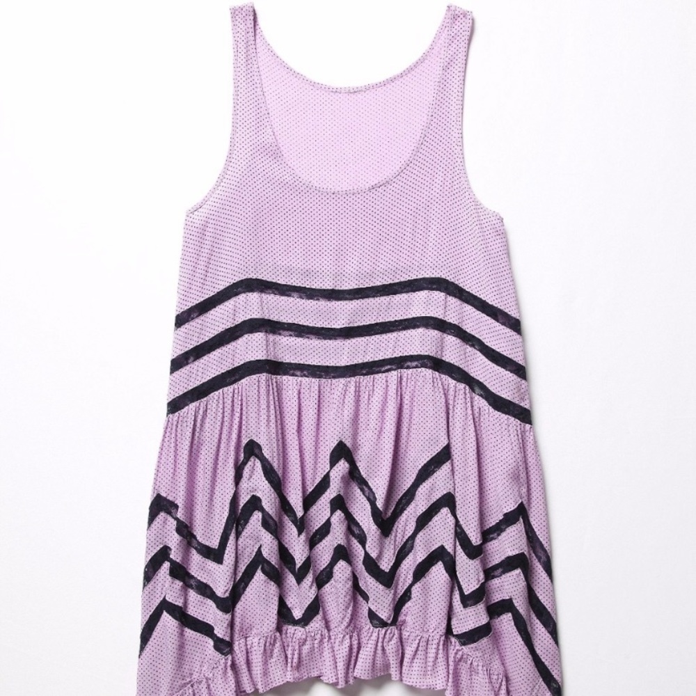 Free people voile and lace trapeze slip